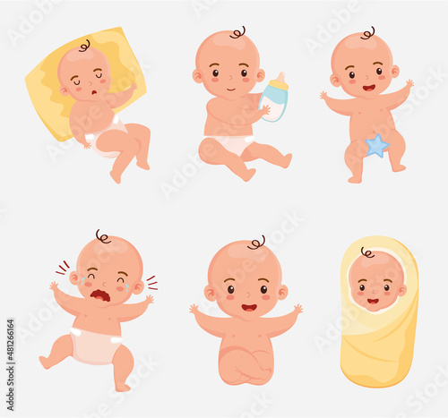 six little babies characters