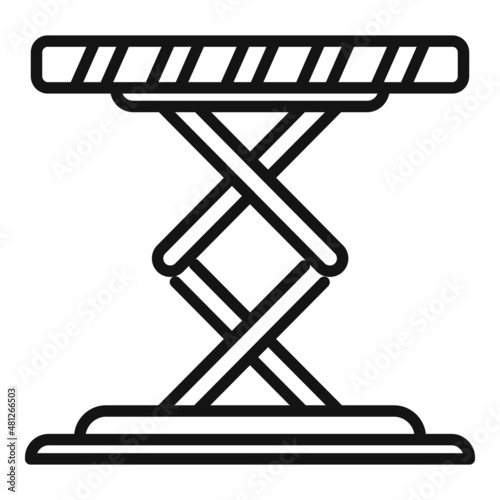Shop car lift icon outline vector. Auto garage
