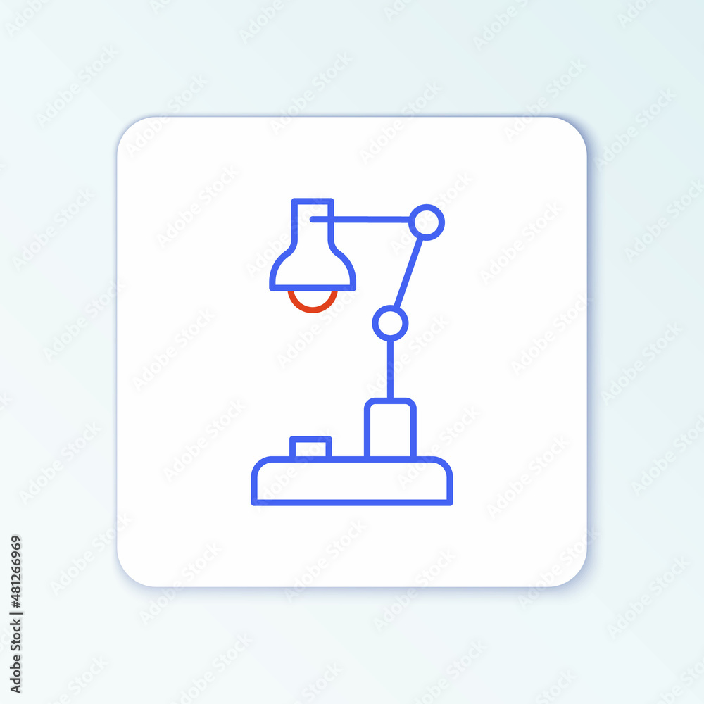 Line Table lamp icon isolated on white background. Colorful outline concept. Vector Line Table lamp icon isolated on white background. Colorful outline concept. Vector