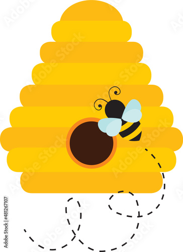 Bee Hive with bee