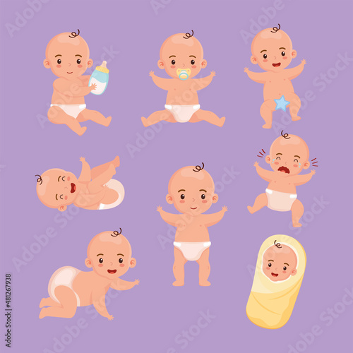 eight little babies characters