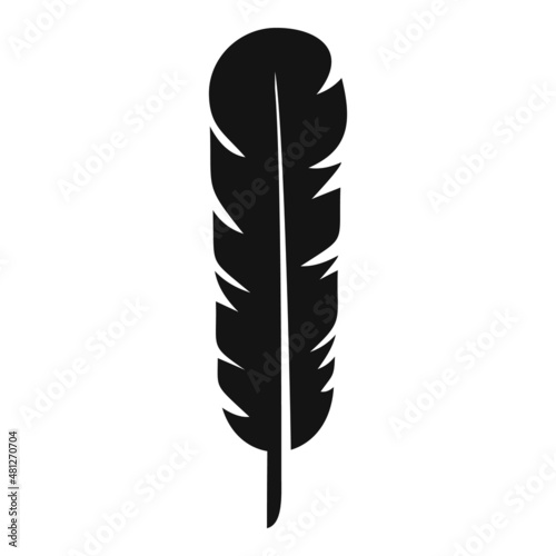 Lightweight feather icon simple vector. Quill pen