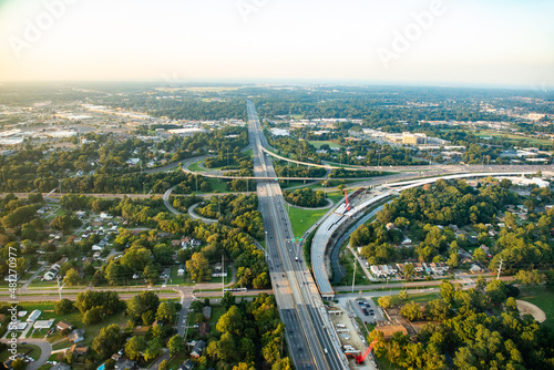 Fototapeta Naklejka Na Ścianę i Meble -  Highway 64 Meets Highway 264 Looking West