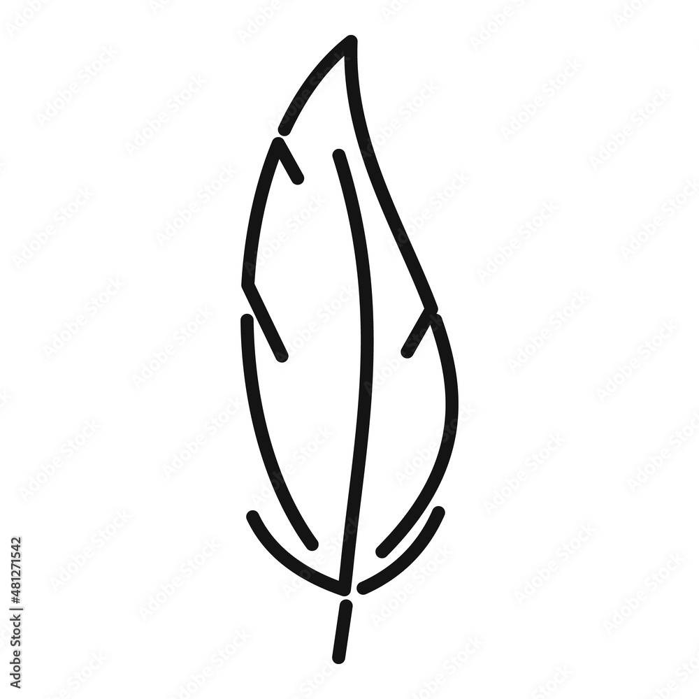 Contour feather icon outline vector. Pen bird Contour feather icon outline vector. Pen bird