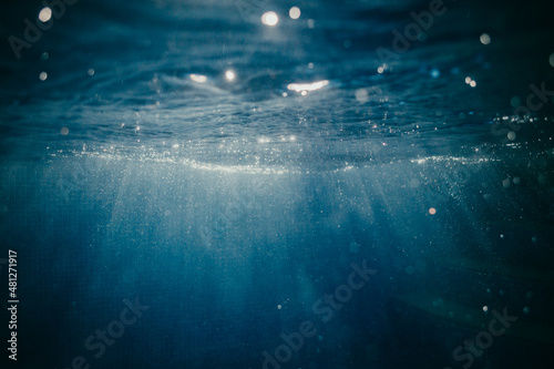 Light Rays Shimmer in Blue Pool Water © Cavan