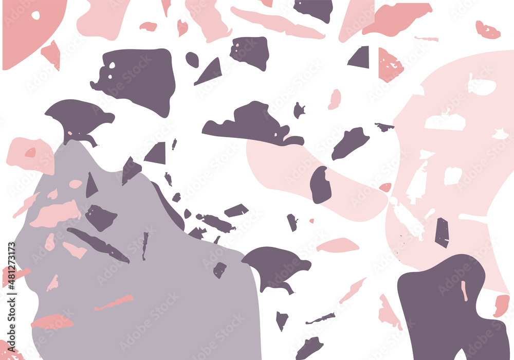 Terrazzo modern abstract template. Pink and grey Terrazzo modern abstract template. Pink and grey