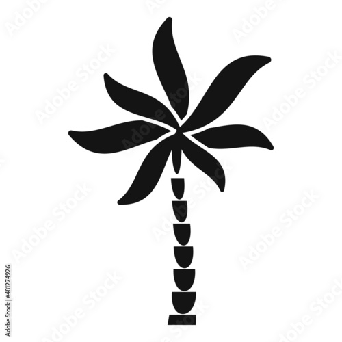 Coco palm tree icon simple vector. Summer plant