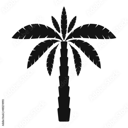 Wood palm icon simple vector. Coconut tree