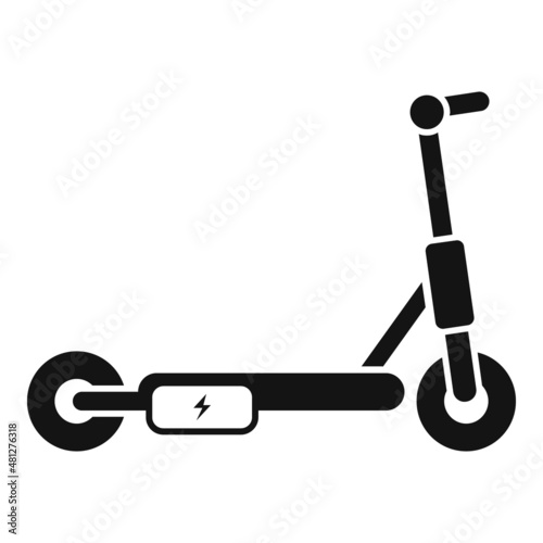 Modern electric scooter icon simple vector. Kick bike