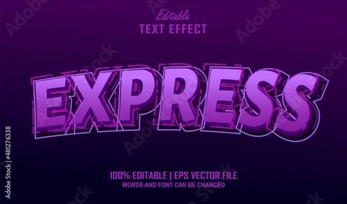 Express Editable Text Effect Style