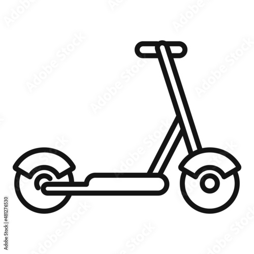 Scooter icon outline vector. Kick transport