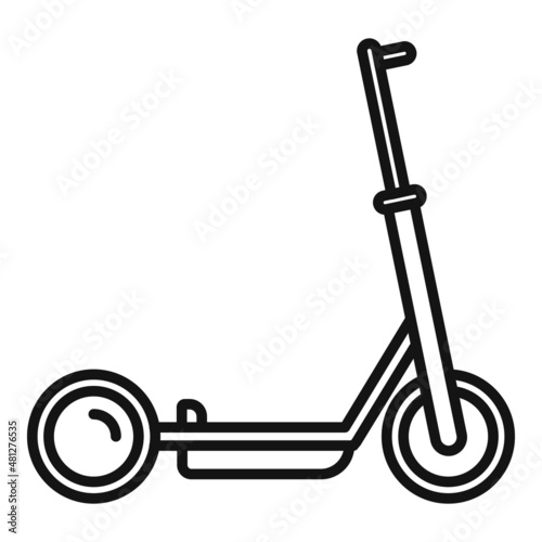 Electric scooter icon outline vector. Kick transport