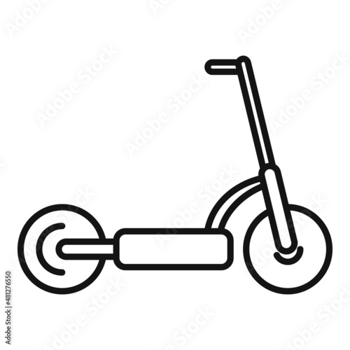 Kick electric scooter icon outline vector. Bike transport