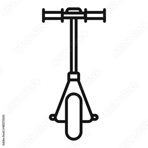 Electric scooter transport icon outline vector. Kick bike
