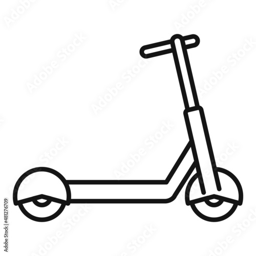Electro scooter icon outline vector. Kick trotinette