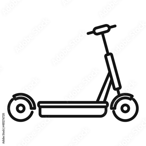 Ebike scooter icon outline vector. Kick bike