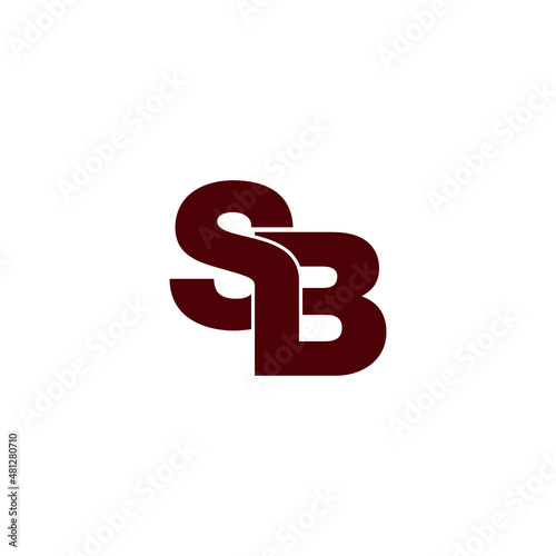 Letter SB simple logo design vector