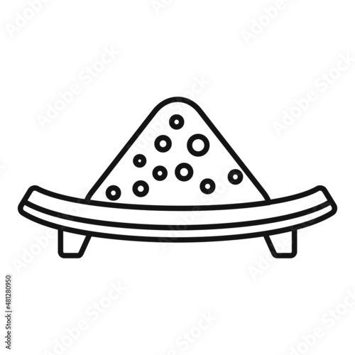 Feta cheese icon outline vector. Freek soft