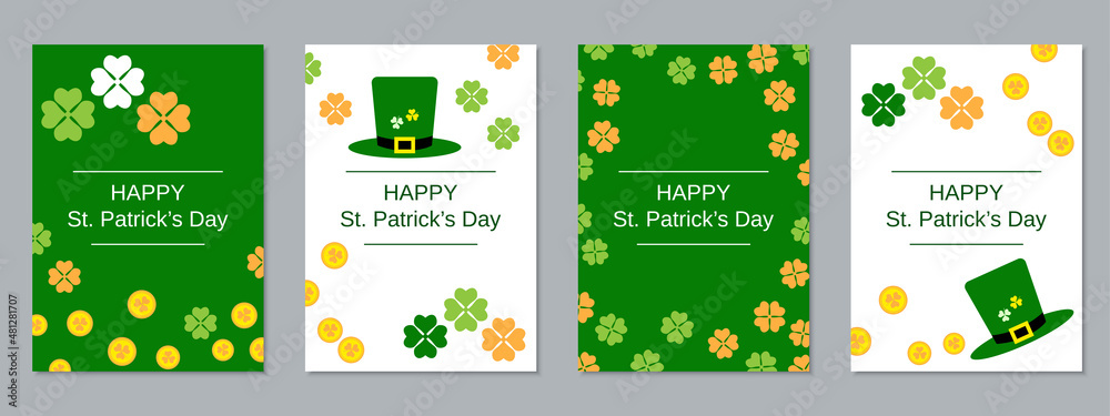 St.Patrick's Day flyer vector collection. Greeting and invitation card, banner, coupon, booklet, voucher design template St.Patrick's Day flyer vector collection. Greeting and invitation card, banner, coupon, booklet, voucher design template