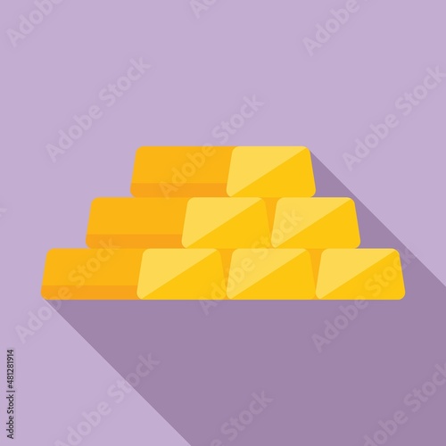 Bank reserve icon flat vector. Finance money