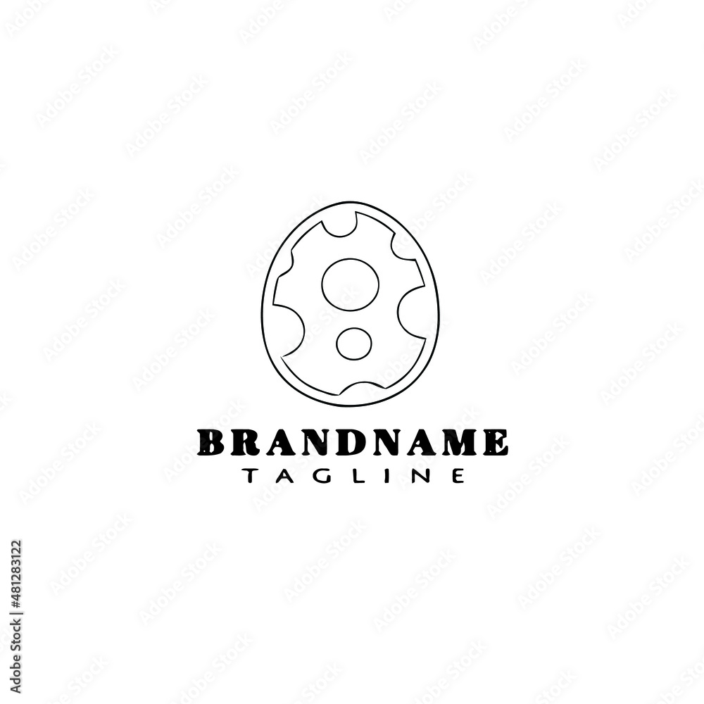 easter egg cartoon logo template icon design black simple vector illustration easter egg cartoon logo template icon design black simple vector illustration
