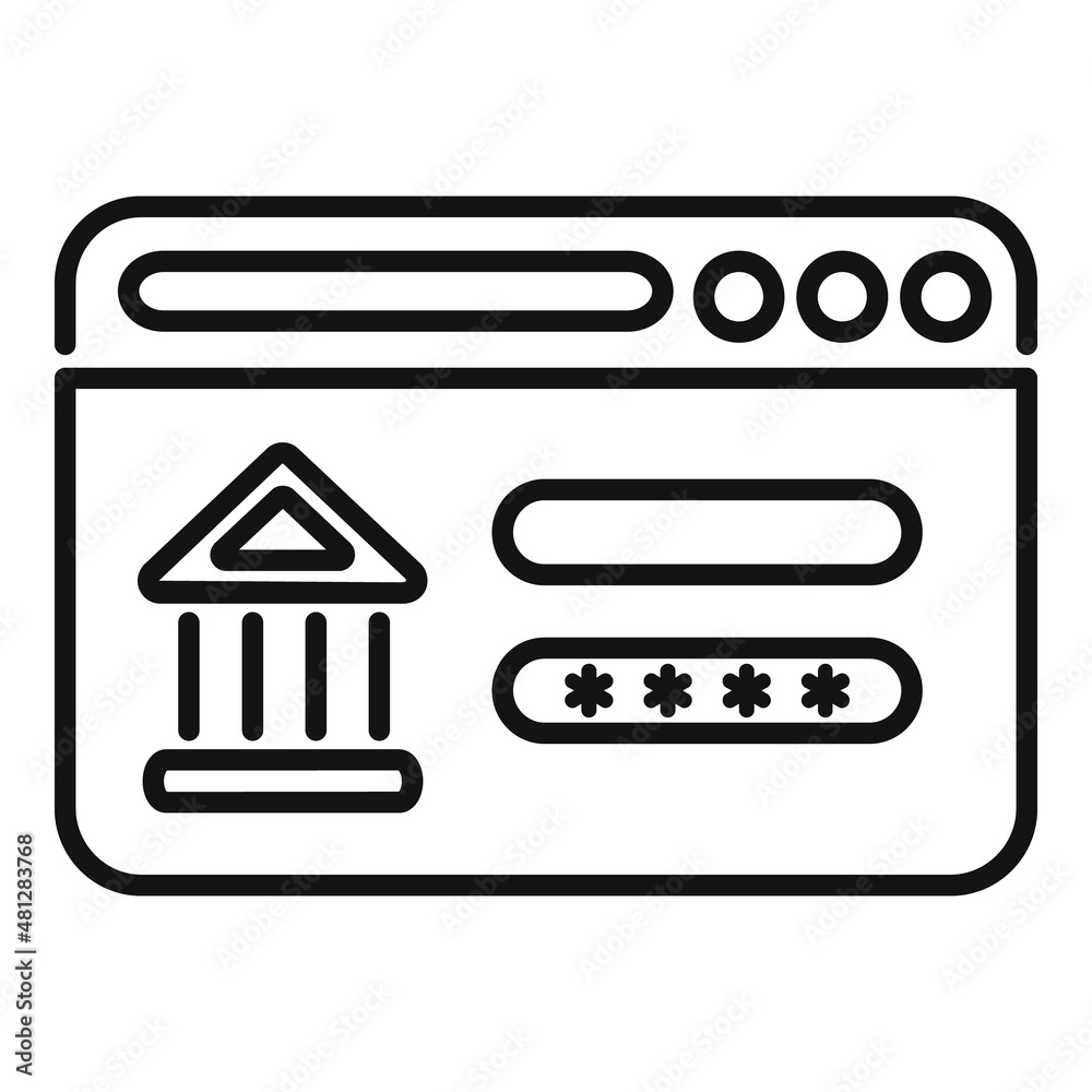 Web banking icon outline vector. Payment service