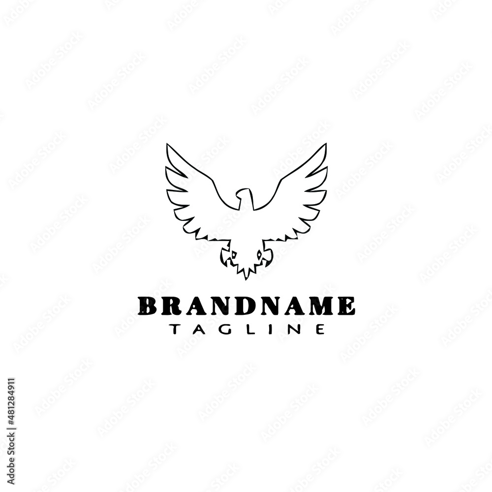 eagle logo cartoon icon design template black isolated vector eagle logo cartoon icon design template black isolated vector