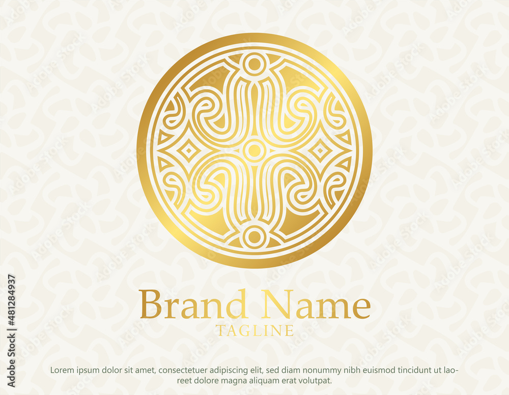 luxury floral ornament logo template luxury floral ornament logo template