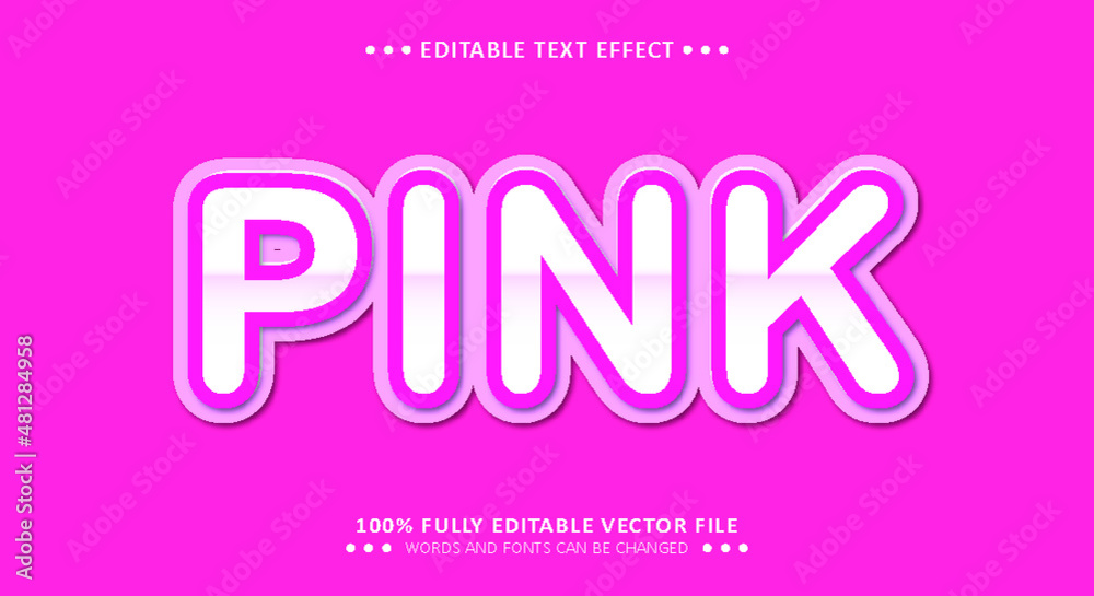 Pink 3d Text Paper Style - Editable Text Effect Pink 3d Text Paper Style - Editable Text Effect