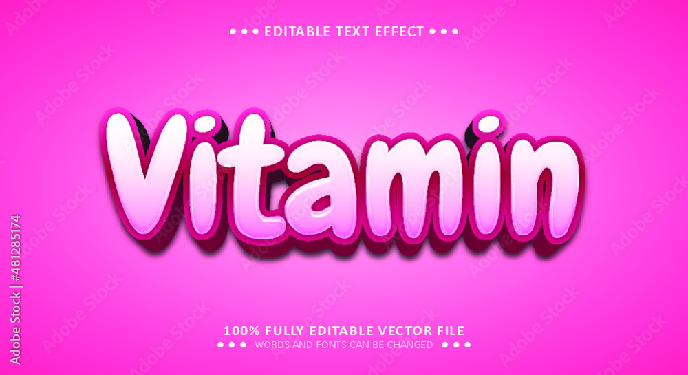 Vitamin 3d Text Style - Editable Text Effect