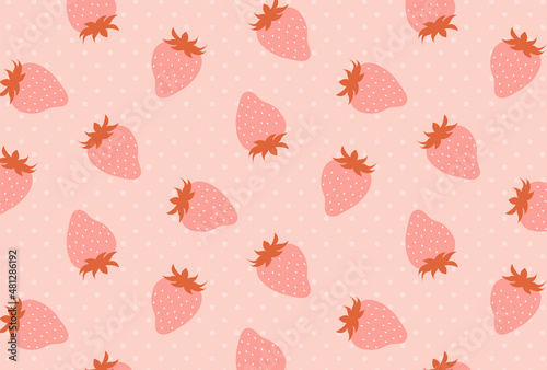 seamless pattern with strawberries for banners, cards, flyers, social media wallpapers, etc.