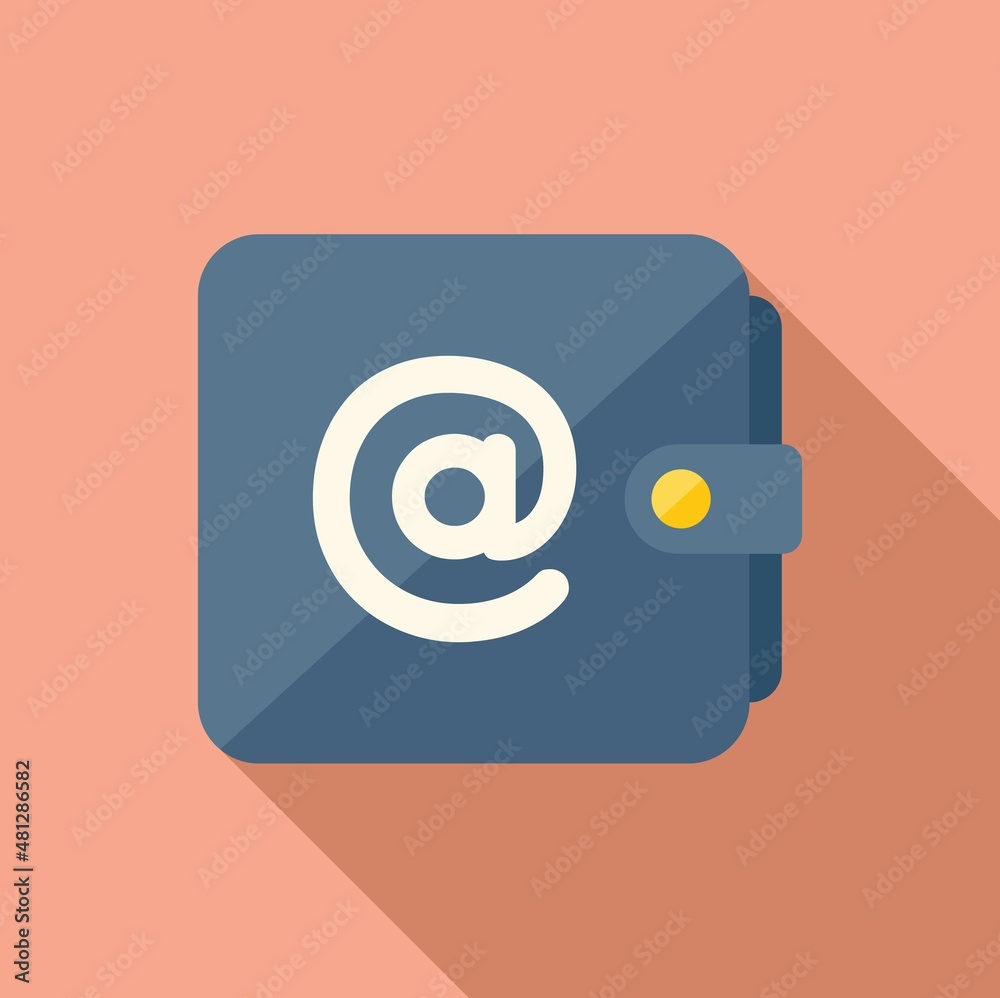 Online shop wallet icon flat vector. Sale buy Online shop wallet icon flat vector. Sale buy