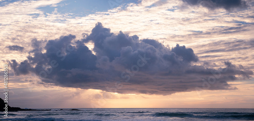 Sunset over ocean