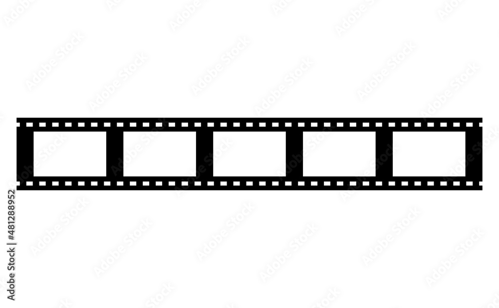 Movie film strip roll seamless frame