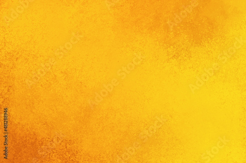 Yellow background with orange border texture, old grunge textured corners in hot fiery autumn or fall colors