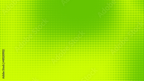 Wallpaper Mural Dots halftone green color pattern gradient texture with technology digital background. Dots pop art comics with nature graphic design. Torontodigital.ca