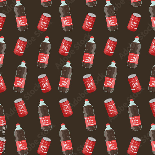 Background concept soda soft drink food illustration template vector