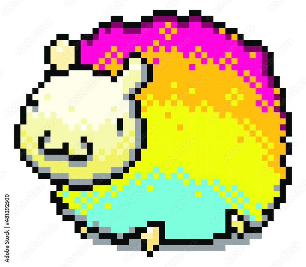 Fototapeta premium sheep pixel art