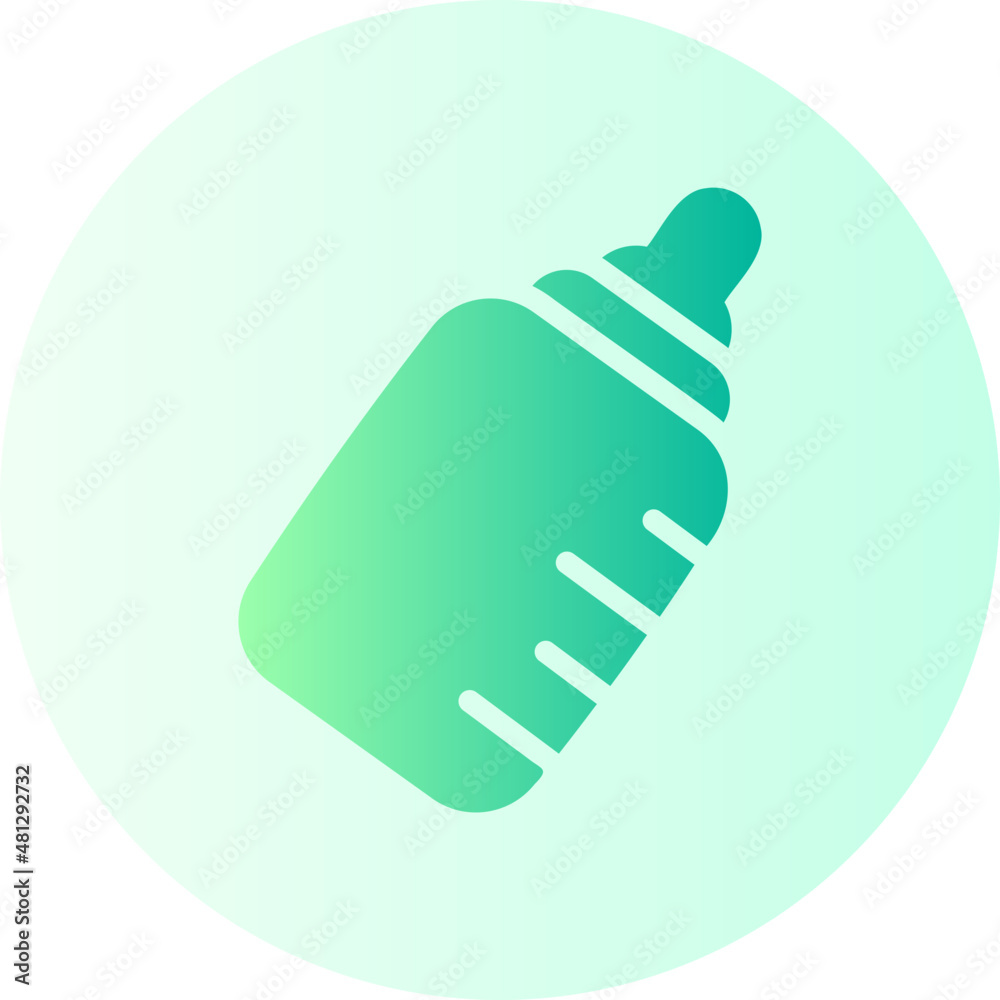baby bottle gradient icon