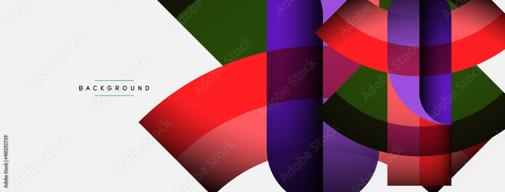 Trendy shapes, color minimal design composition, lines and shadows for wallpaper banner background or landing page Trendy shapes, color minimal design composition, lines and shadows for wallpaper banner background or landing page