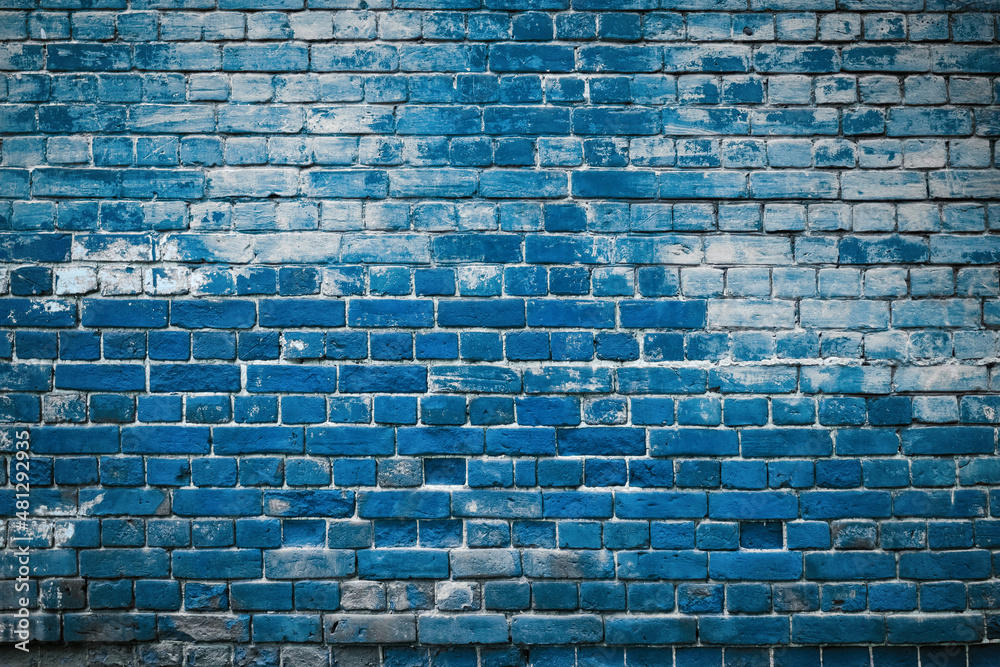 old blue brick wall old blue brick wall