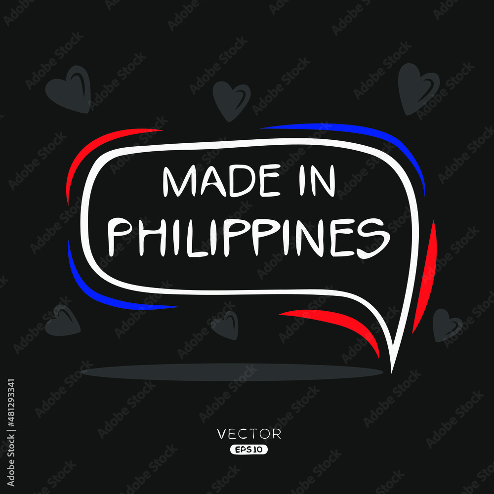 Fototapeta premium Made in Philippines, vector illustration.