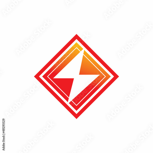 lightning diamond clor shape logo design Free Download lightning diamond clor shape logo design - GFXLoad