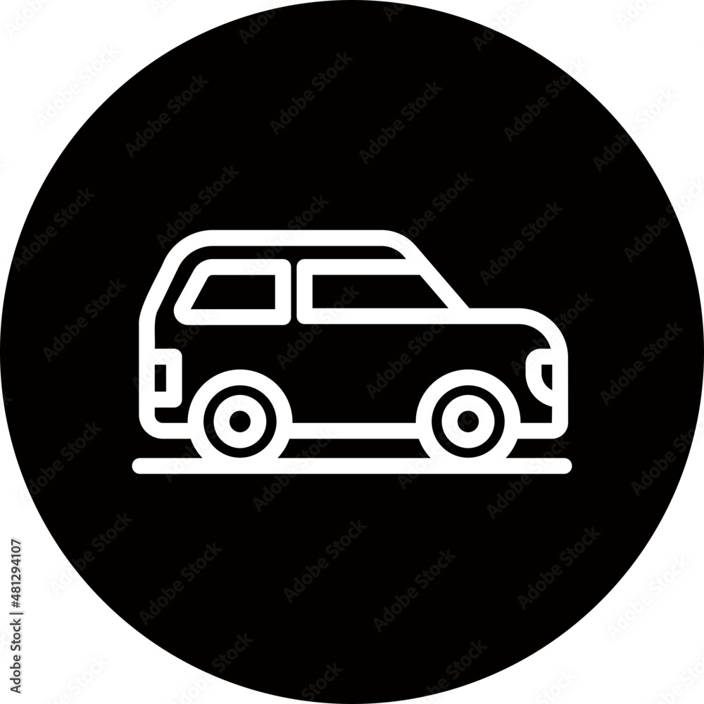 suv car glyph icon
