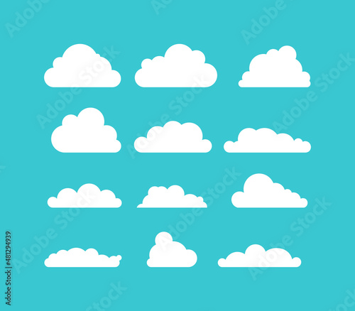 Illustration vector graphic of cloud. fit for template design