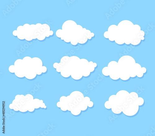 Illustration vector graphic of cloud. fit for template design