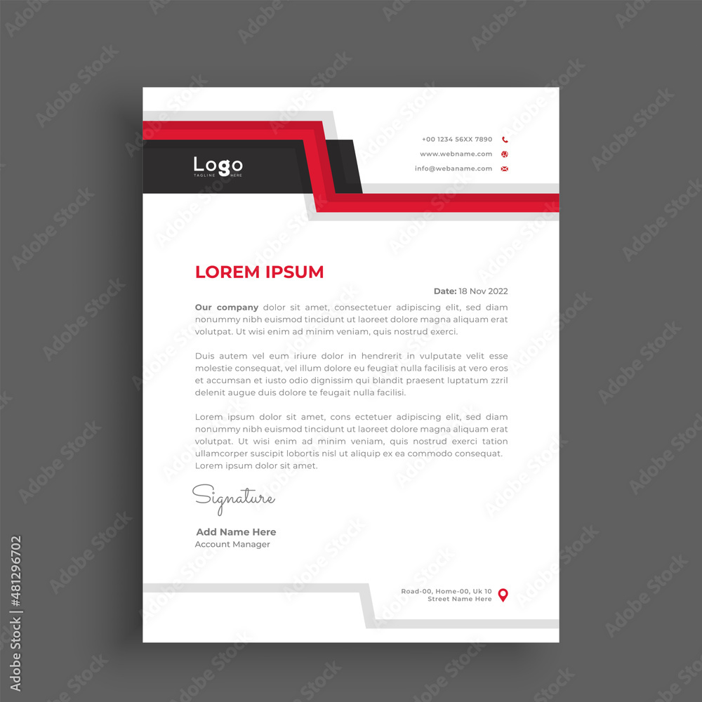 Professional letterhead design template Professional letterhead design template