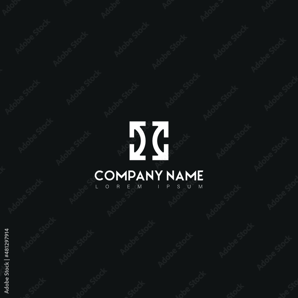 Simple square logo illustration. square logo icon vector isolated on white background.
