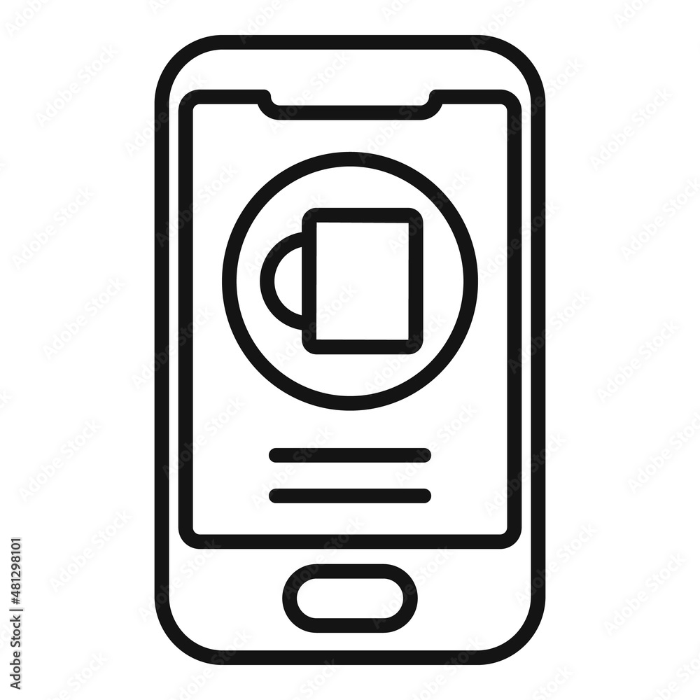 Phone online purchase icon outline vector. Sale shop Phone online purchase icon outline vector. Sale shop