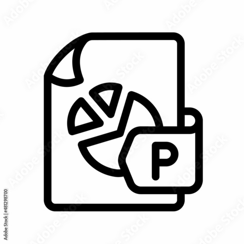 slide document file paper page single isolated icon with outline style